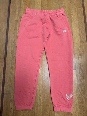 Nike Kids Coral Pink Fleece Joggers